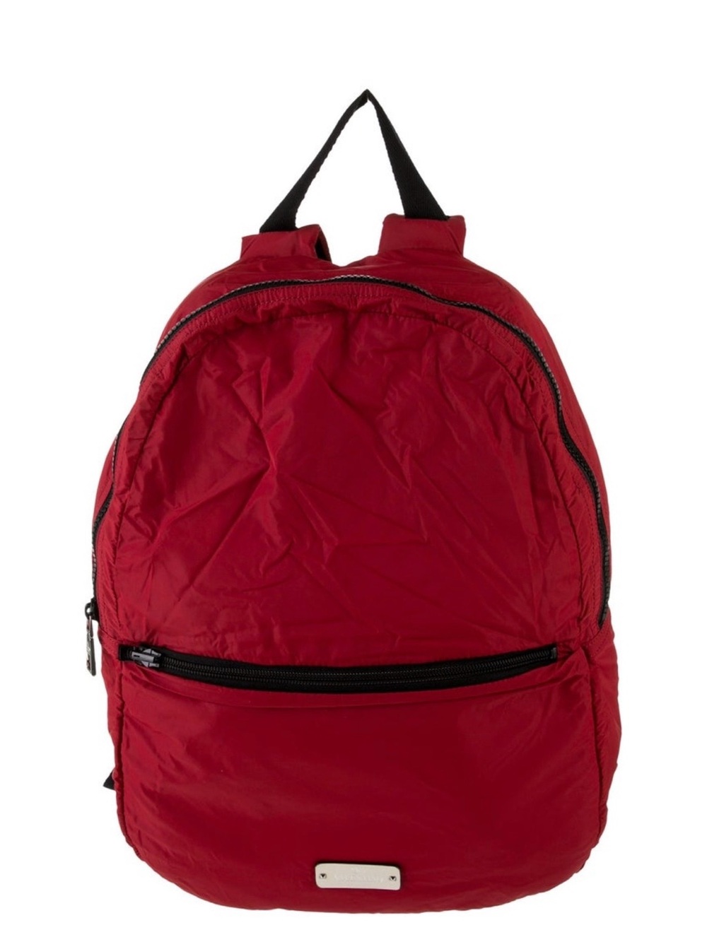 Valentino Red Nylon Backpack with Black Accents